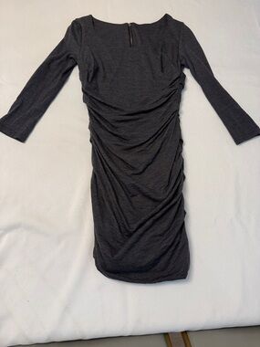 Dolce & Gabbana Charcoal Ruched Sheath Dress - Women's